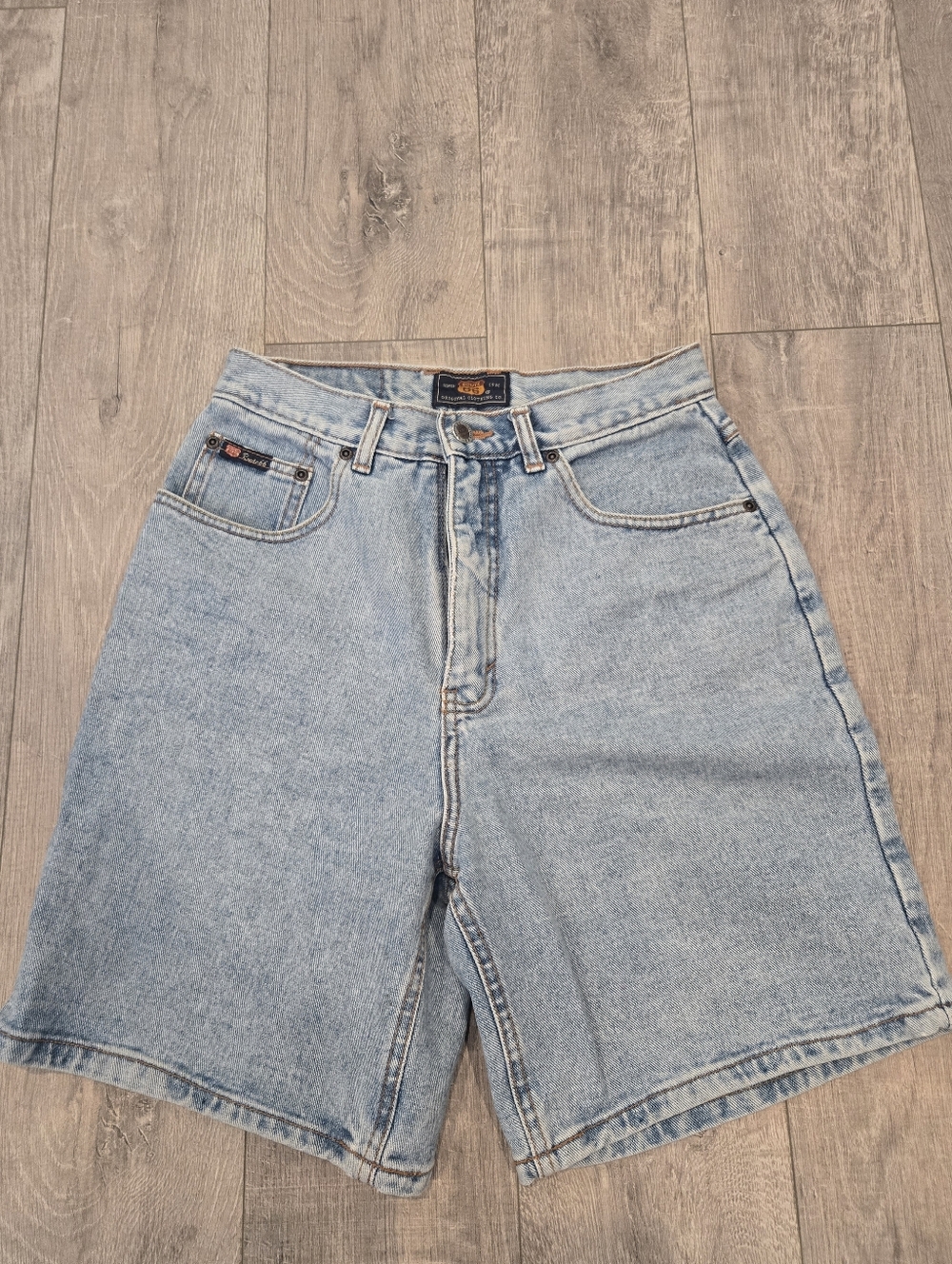 Route 66 Vintage Denim Shorts 90s Denim High Rise Light Wash Size 7/8 Waist 26
